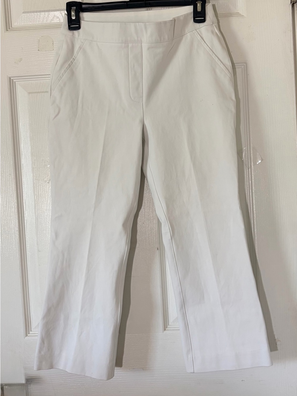 SPANX White Cropped Wide-Leg Ponte Pants Sz S/P